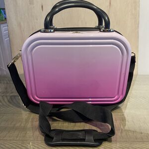 Triforce Elite Hardshell Cosmetic Makeup Case Luggage Carry On Pink Ombré